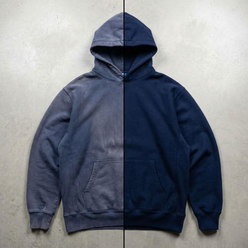 bluza z kaputrem navy blue przed i po renowacji koloru w sanigo.jpg